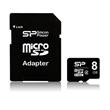 כרטיס זיכרון  SILICON POWER microSDHC 8GB CLASS 4 + ADAPTER