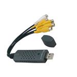USB VideoCapture Adapter כרטיס וידאו חיצוני דרך USB DVR לארבע כניסות