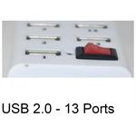 USB 2.0 - 13 Ports מפצל USB 2.0 עם 13 כניסות