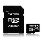 כרטיס זיכרון  SILICON POWER microSDHC 32GB CLASS 100 + ADAPTER