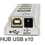 HUB USB x10 - מפצל USB 2.0 עם 10 כניסות