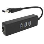 USB 3.0 3-Port Hub with Gigabit Ethernet Adapter