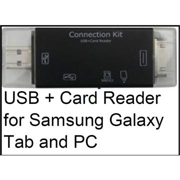 USB + Card Reader for Samsung Galaxy Tab and PC