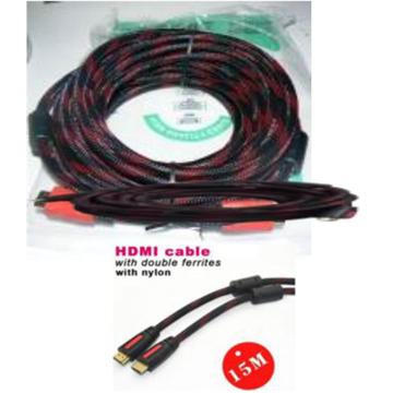 Cable nylon with ferrite core HDMI - HDMI