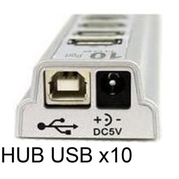 HUB USB x10 - מפצל USB 2.0 עם 10 כניסות