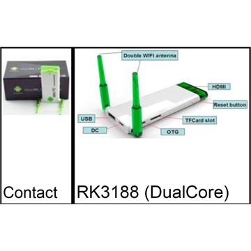 RK3188 (DualCore)  - MINI PC (כולל 2 אנטנות WIFI)