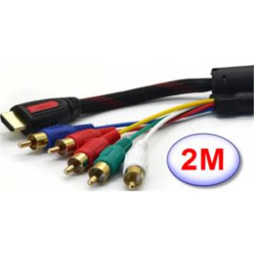 Cable HDMI to 5 RCA -audio-video