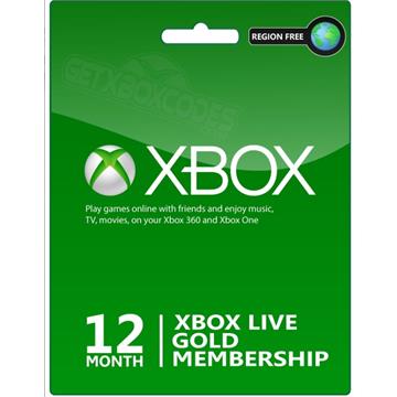  Xbox Live Gold 12 Months Microsoft
